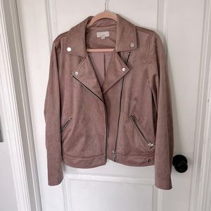 Loft Faux Suede Moto Jacket